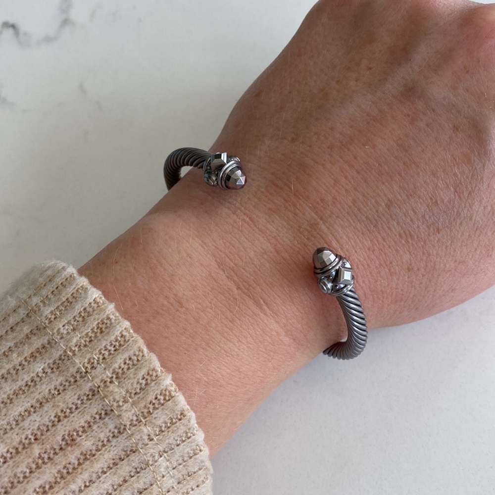 David yurman aluminum bracelet gray - Picture 4 of 6